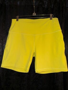 lululemon athletica Bright Neon Green High-Rise Bike Shorts